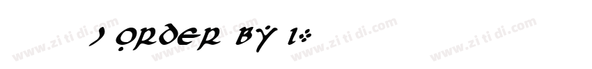 莫大毛筆) ORDER BY 1字体转换